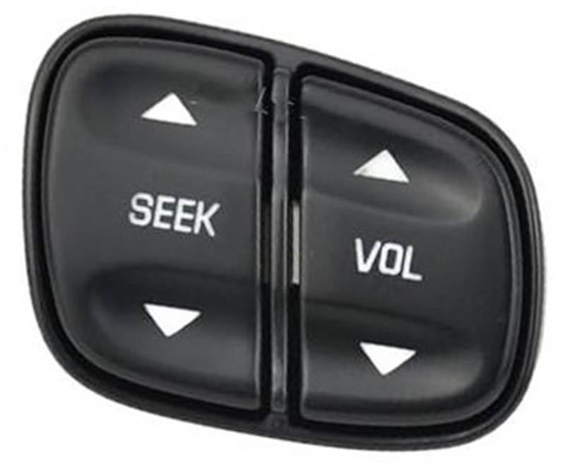 HUVNEXA Auto-Tempomat-Taste, for GMC, for Yukon 2003–2006, for Envoy, Auto-Lenkrad-Radio-Quellenschalter, Licht-Lautstärke-Steuerschalter-Taste 1999442 1999443 Lenkradsteuerungsschalter(Black 2) von HUVNEXA