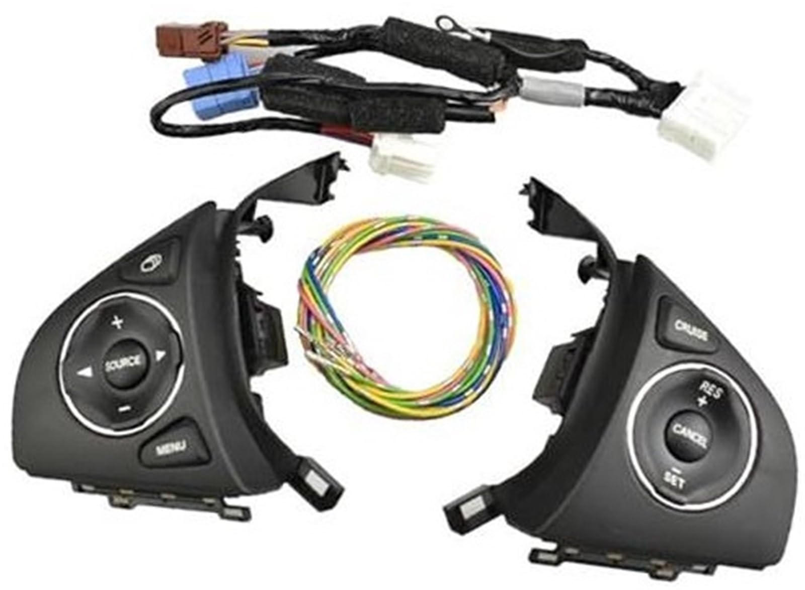 HUVNEXA Auto-Tempomat-Taste, for HRV, for XRV 2015 2016 2017 2018, Auto-Lenkradschalter, Tasten, Audio, Radio, Fernbedienung, Tempomat-Taste Lenkradsteuerungsschalter(Black Set 1) von HUVNEXA