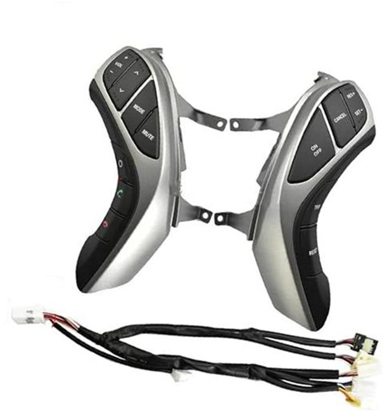 HUVNEXA Auto-Tempomat-Taste, for Hyundai, I30, for Elantra, 2012 2013 2014 2015, Auto-Lenkrad-Taste, Audio-Telefon, Bluetooth, Tempomat-Autoschalter Steuertaste am Lenkrad(Black 14pin 2) von HUVNEXA