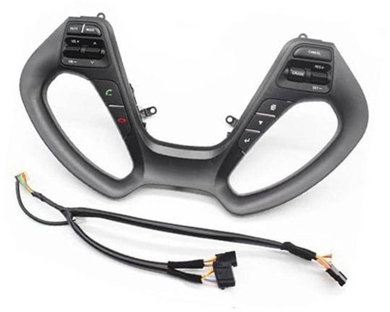 HUVNEXA Auto-Tempomat-Taste, for Kia, for CERATO K3 2016 2017 K3S, for Ceed JD 2014 Taste Lenkradtasten Rahmenschalter Audio Voice Cruise-Funktionen Lenkradsteuerungsschalter(Black General Wire 10) von HUVNEXA