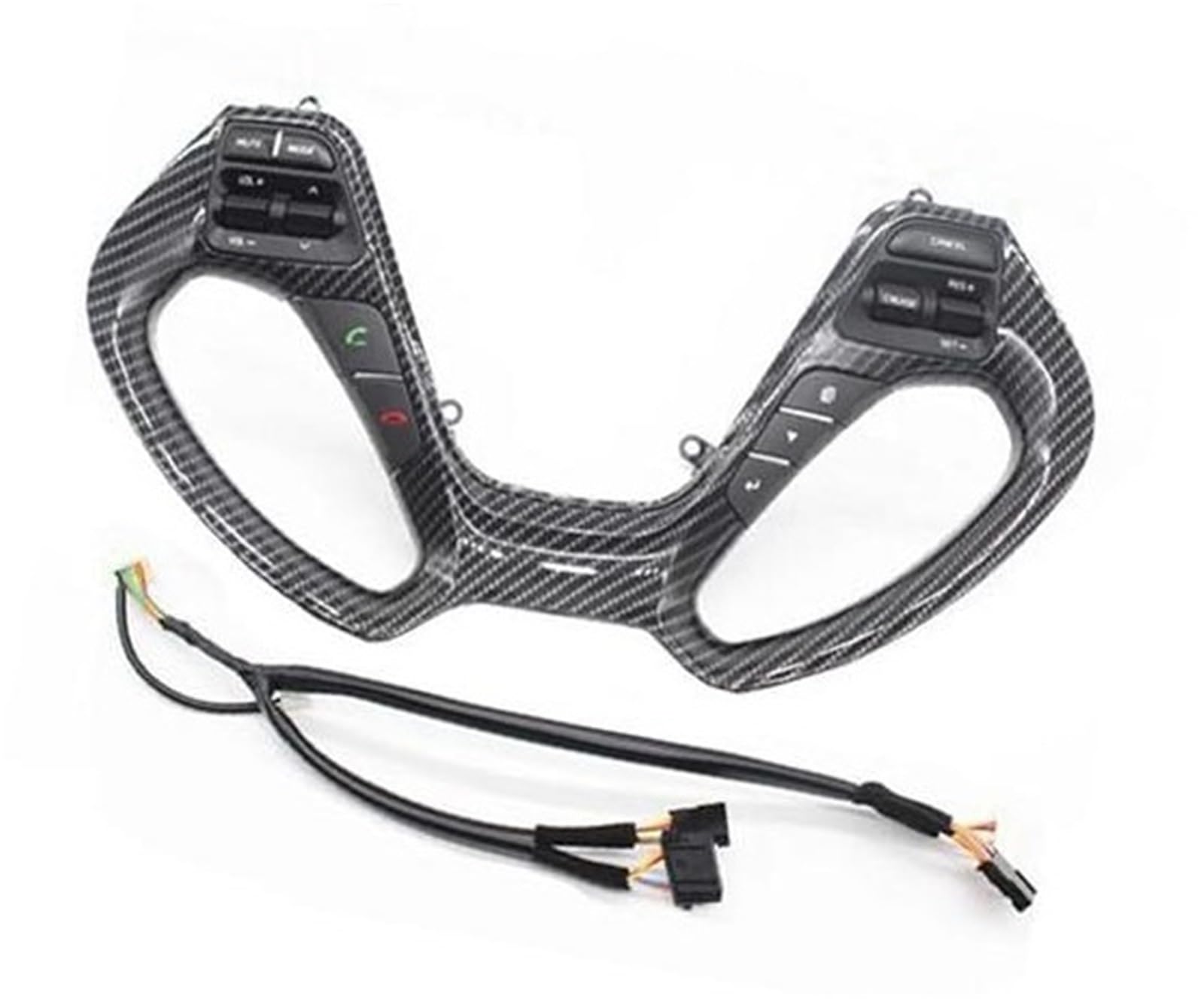 HUVNEXA Auto-Tempomat-Taste, for Kia, for CERATO K3 2016 2017 K3S, for Ceed JD 2014 Taste Lenkradtasten Rahmenschalter Audio Voice Cruise-Funktionen Lenkradsteuerungsschalter(Black General Wire 4) von HUVNEXA