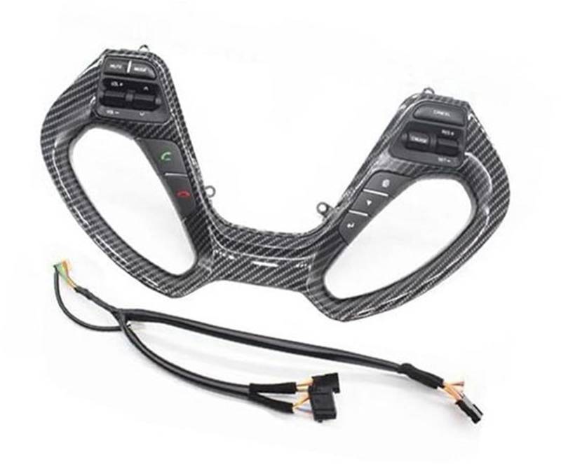 HUVNEXA Auto-Tempomat-Taste, for Kia, for CERATO K3 2016 2017 K3S, for Ceed JD 2014 Taste Lenkradtasten Rahmenschalter Audio Voice Cruise-Funktionen Lenkradsteuerungsschalter(Black General Wire 4) von HUVNEXA