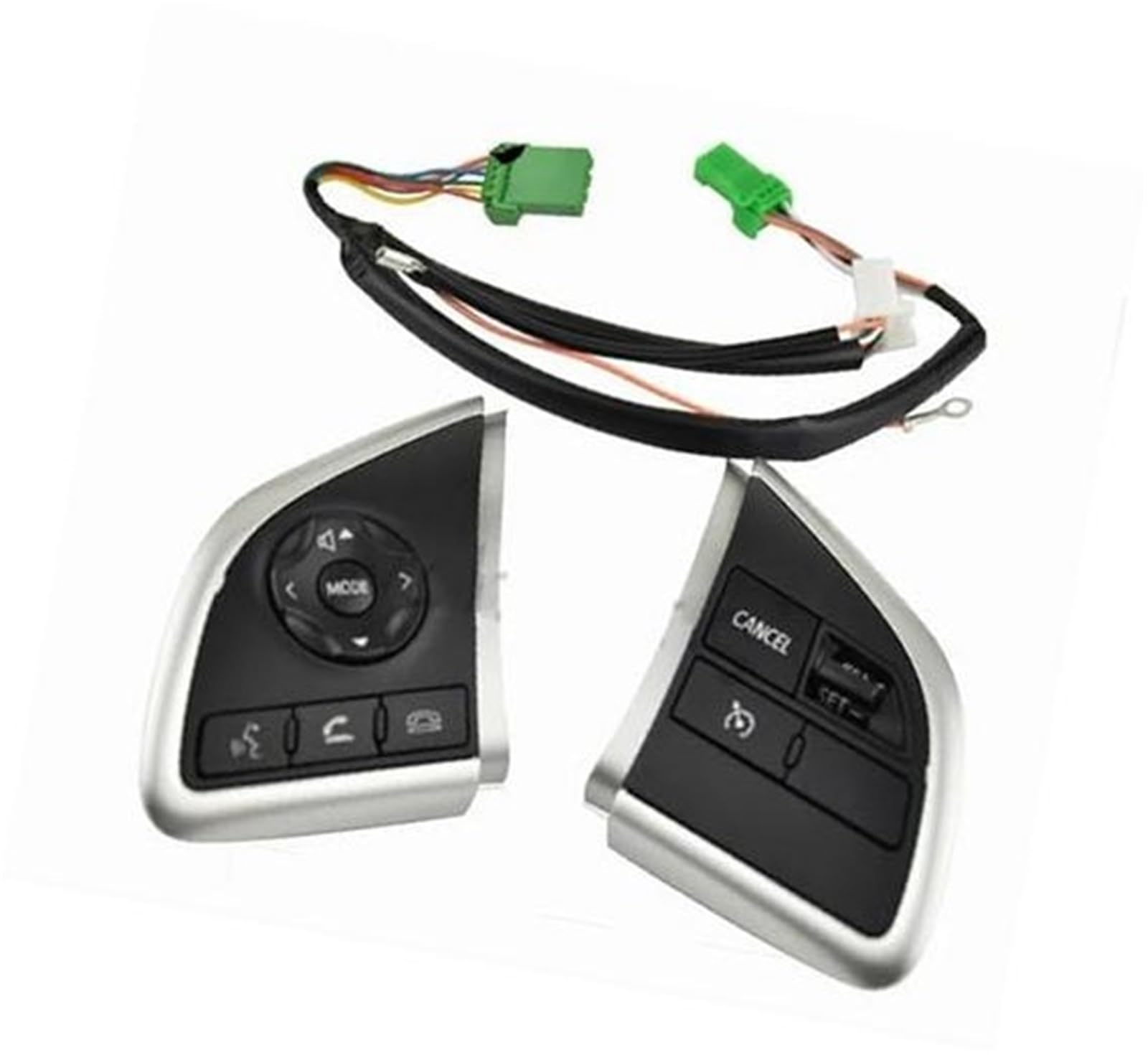 HUVNEXA Auto-Tempomat-Taste, for Mitsubishi, L200 2015, for Eclipse Cross 2016–2018, for Mirage, Auto-Lenkrad-Tempomat-Tasten, Fernbedienung, Lautstärketaste Lenkradsteuerungsschalter(Black Set) von HUVNEXA