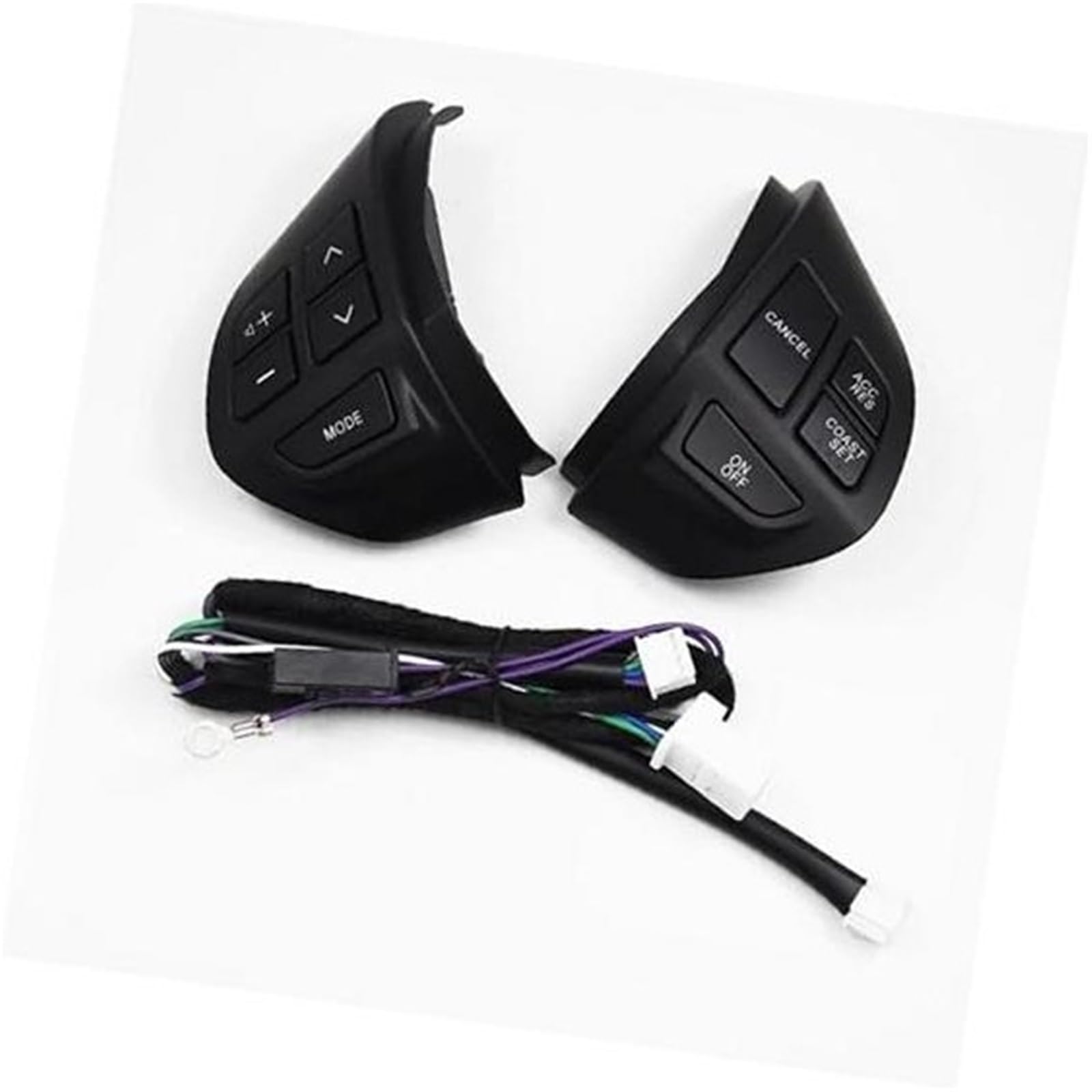 HUVNEXA Auto-Tempomat-Taste, for Mitsubishi, for Lancer, for Outlander, for ASX 2007 2008 2009 2010 2011, Auto-Lenkrad-Radio-Steuerschalter, Sound-Taste Lenkradsteuerungsschalter(Black) von HUVNEXA