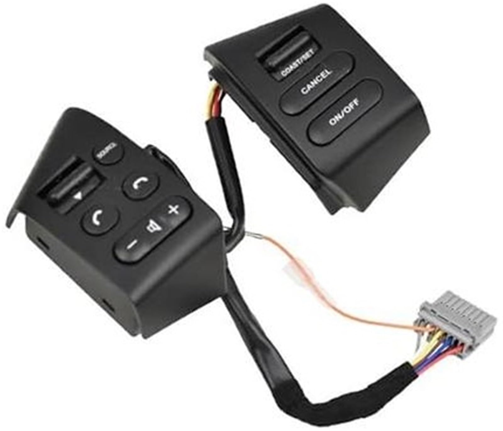 HUVNEXA Auto-Tempomat-Taste, for NISSAN, for SYLPHY 2005–2019, for LIVINA, for TIIDA Auto-Lenkrad-Steuertasten, Paar mit Kabeln, silberner Knopf mit Hintergrundbeleuchtung Lenkradsteuerungsschalter(BL von HUVNEXA