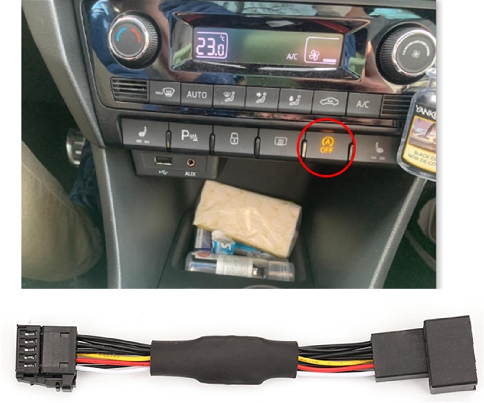 HUVNEXA Automatischer Stopp-Start-Motorsystem-Abbruchkabel-Gerätesteuerungssensor-Stoppstecker, for Skoda, Octiava Super B Fabia Scala, for KODIAQ Automatischer Start-Stopp-Sensor(for Rapid) von HUVNEXA