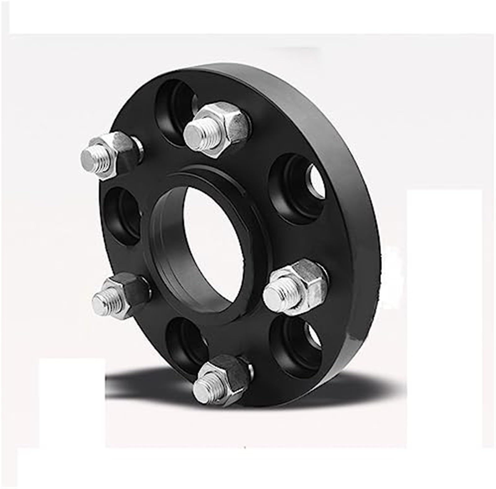 HUVNEXA Autoraddichtung 1 Stück Spurverbreiterungen 5x114,3 Hubcentric 66,1 15-35 mm Aluminium-Speichenadapter, for X-TRAIL, for Teana, for Murano, for Sylphy Spurverbreiterungen Auto-Radadapter(BLACK von HUVNEXA