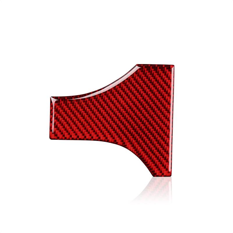 HUVNEXA Carbon Fiber Auto Innen Rechts Lenkrad Trim Aufkleber Aufkleber Abdeckung, for Ford, for Mustang, for GT 2005-2009 S197 Zubehör Lenkraddekoration(Red) von HUVNEXA