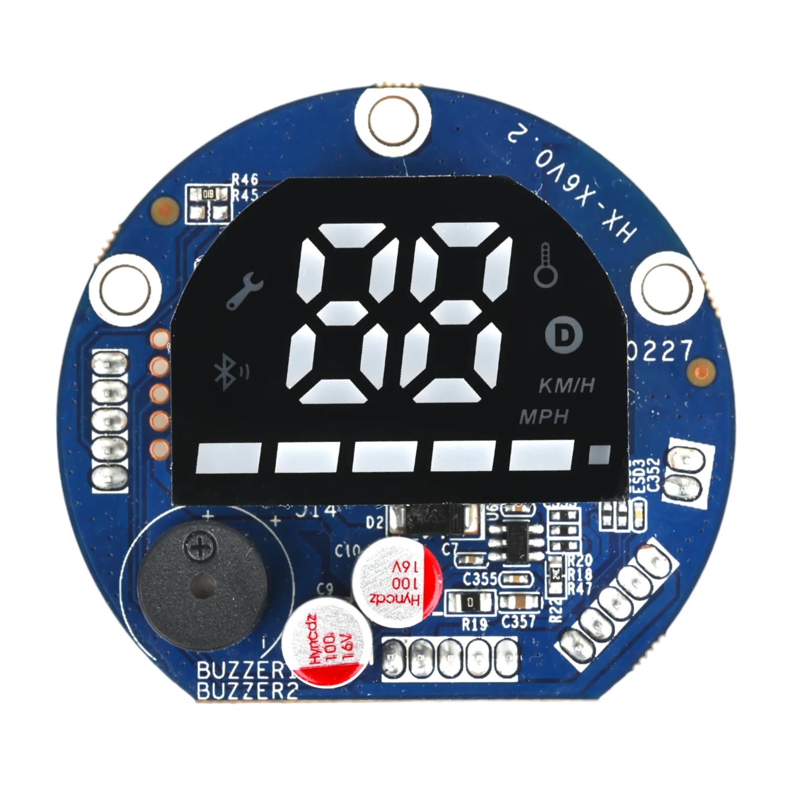 HUVNEXA Display Bildschirm Dashboard/Haupt Control Board Controller for HX X6 Elektrische Roller 36V 5A Motor Modul Geschwindigkeit Teile Elektroroller-Armaturenbrett(Only Dashboard) von HUVNEXA