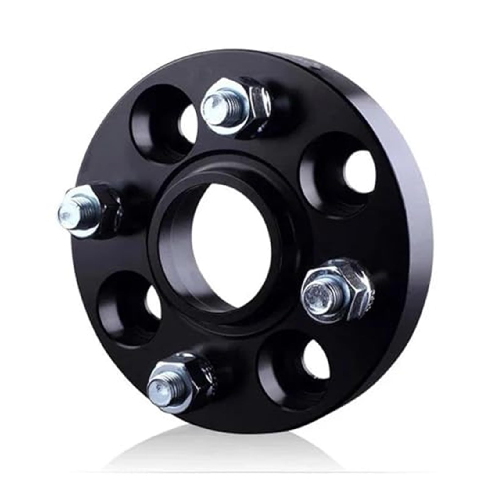 HUVNEXA Distanzstücke Autoabstand Spurverbreiterungen 4x100 Hubcentric 56,1 mm Aluminium Adapterdichtung 15/20/25/30 mm Flansch, for Jazz, Unterlegscheibenplatte Auto-Radadapter(Black 15mm) von HUVNEXA