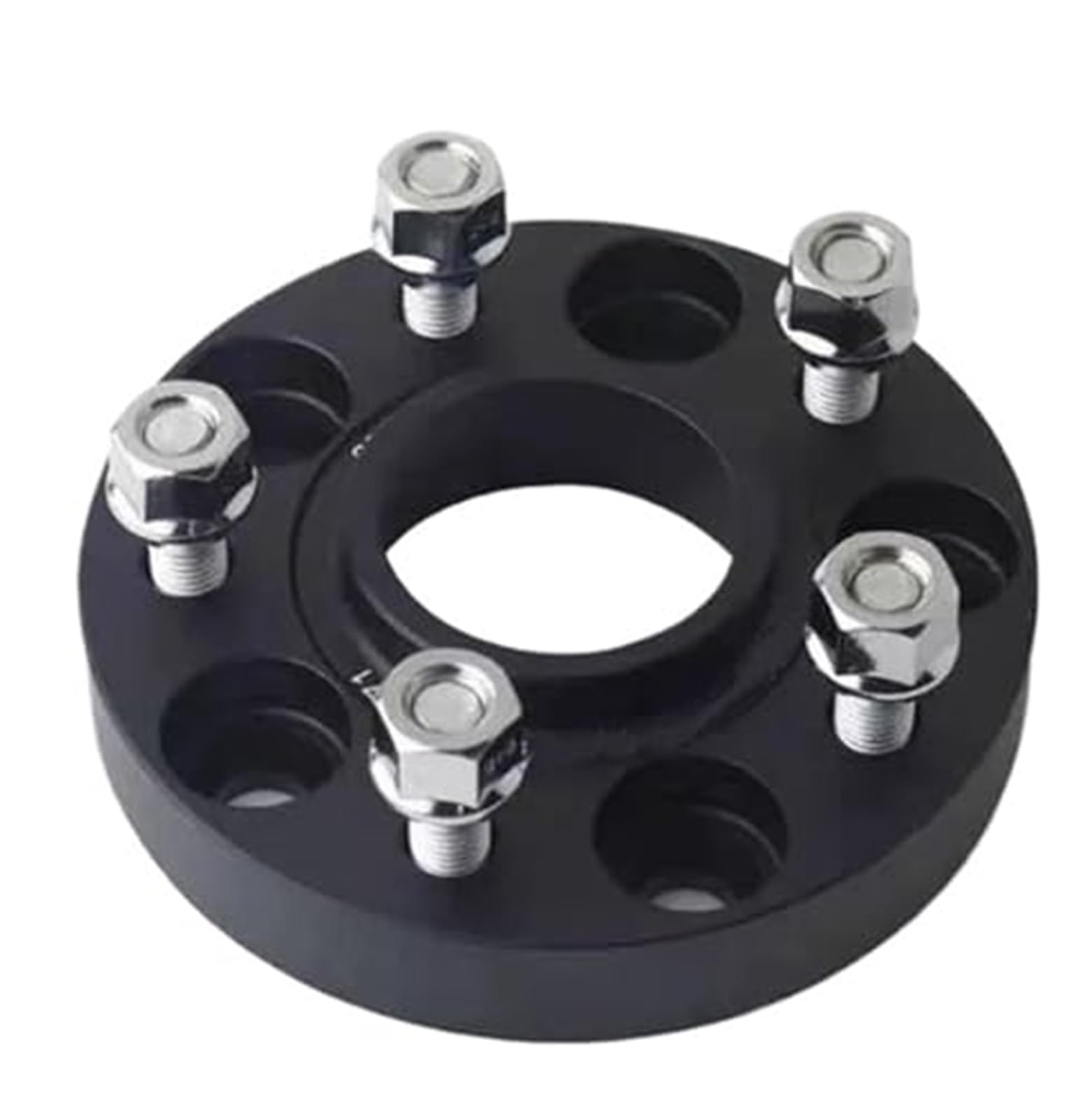 HUVNEXA Distanzstücke Spurverbreiterungen 5x114,3 Hubcentric 70,5 15mm 20mm 25mm, for Mustang, Aluminium Spurverbreiterung Adapter Unterlegscheiben Platte Auto-Radadapter(Black 20mm) von HUVNEXA