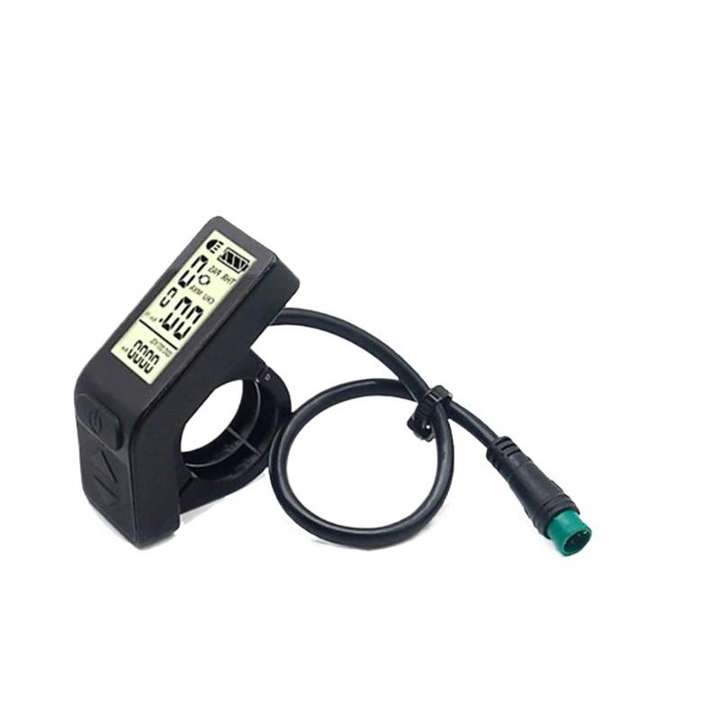 HUVNEXA Elektrofahrrad-LCD-Display, Geschwindigkeit, Batterieleistungsanzeige, LCD4-Armaturenbrett, for KT 24 V, 36 V, 48 V E-Bike-Roller Elektroroller-Armaturenbrett(Waterproof Connector) von HUVNEXA