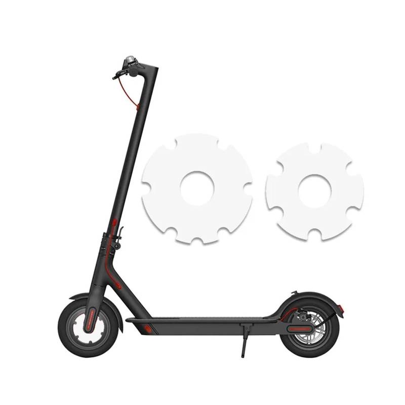 HUVNEXA Elektroroller Vorderradaufkleber PVC Motorschutzhülle Schale, for Xiaomi, M365/1s/Pro Tretroller Zubehör Roller-Sicherheitsreflektor(White) von HUVNEXA