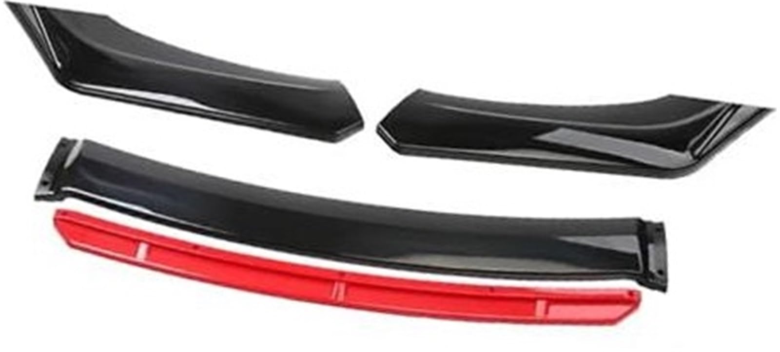 HUVNEXA For Jetta, Auto-Frontstoßstangen-Lippenspoiler-Körpersatz, dekorativer Stoßstangen-Canard-Lippensplitter, Limousine, Breite unter 176 cm, Spoiler Diffusor für die vordere Stoßstange(BLACK Brig von HUVNEXA