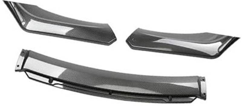 HUVNEXA For Jetta, Auto-Frontstoßstangen-Lippenspoiler-Körpersatz, dekorativer Stoßstangen-Canard-Lippensplitter, Limousine, Breite unter 176 cm, Spoiler Diffusor für die vordere Stoßstange(BLACK Carb von HUVNEXA