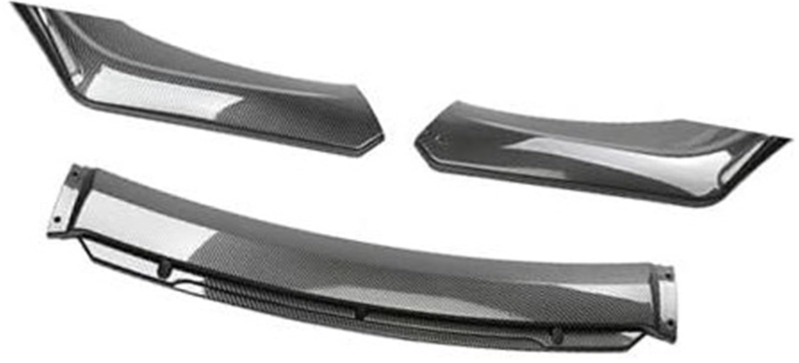 HUVNEXA For Jetta, Auto-Frontstoßstangen-Lippenspoiler-Körpersatz, dekorativer Stoßstangen-Canard-Lippensplitter, Limousine, Breite unter 176 cm, Spoiler Diffusor für die vordere Stoßstange(BLACK Carb von HUVNEXA