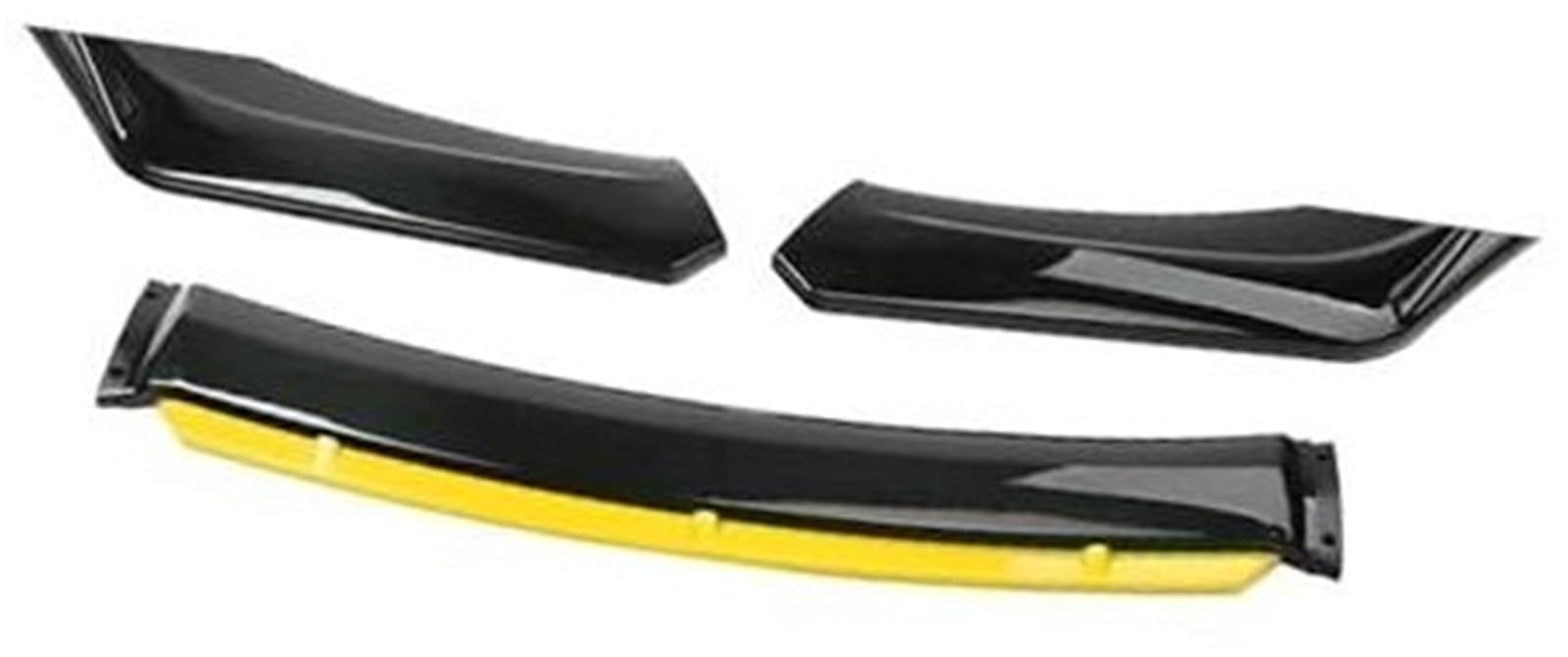 HUVNEXA For Jetta, Auto-Frontstoßstangen-Lippenspoiler-Körpersatz, dekorativer Stoßstangen-Canard-Lippensplitter, Limousine, Breite unter 176 cm, Spoiler Diffusor für die vordere Stoßstange(BLACK Blac von HUVNEXA