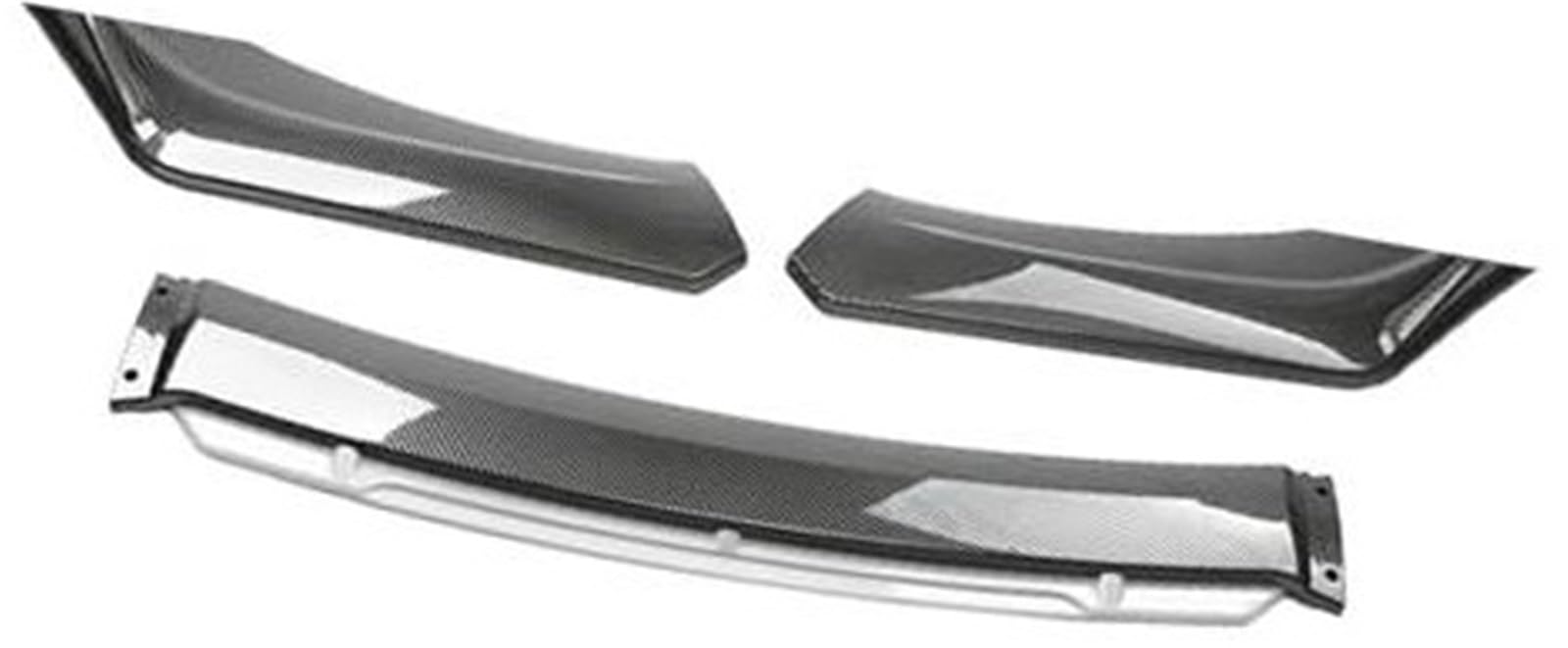 HUVNEXA For Toyota, Auto Frontstoßstange Lip Spoiler Body Kit Zierstreifen Stoßstange Canard Lip Splitter Limousine Breite unter 176 cm Spoiler Diffusor für die vordere Stoßstange(BLACK Carbon Fiber W von HUVNEXA