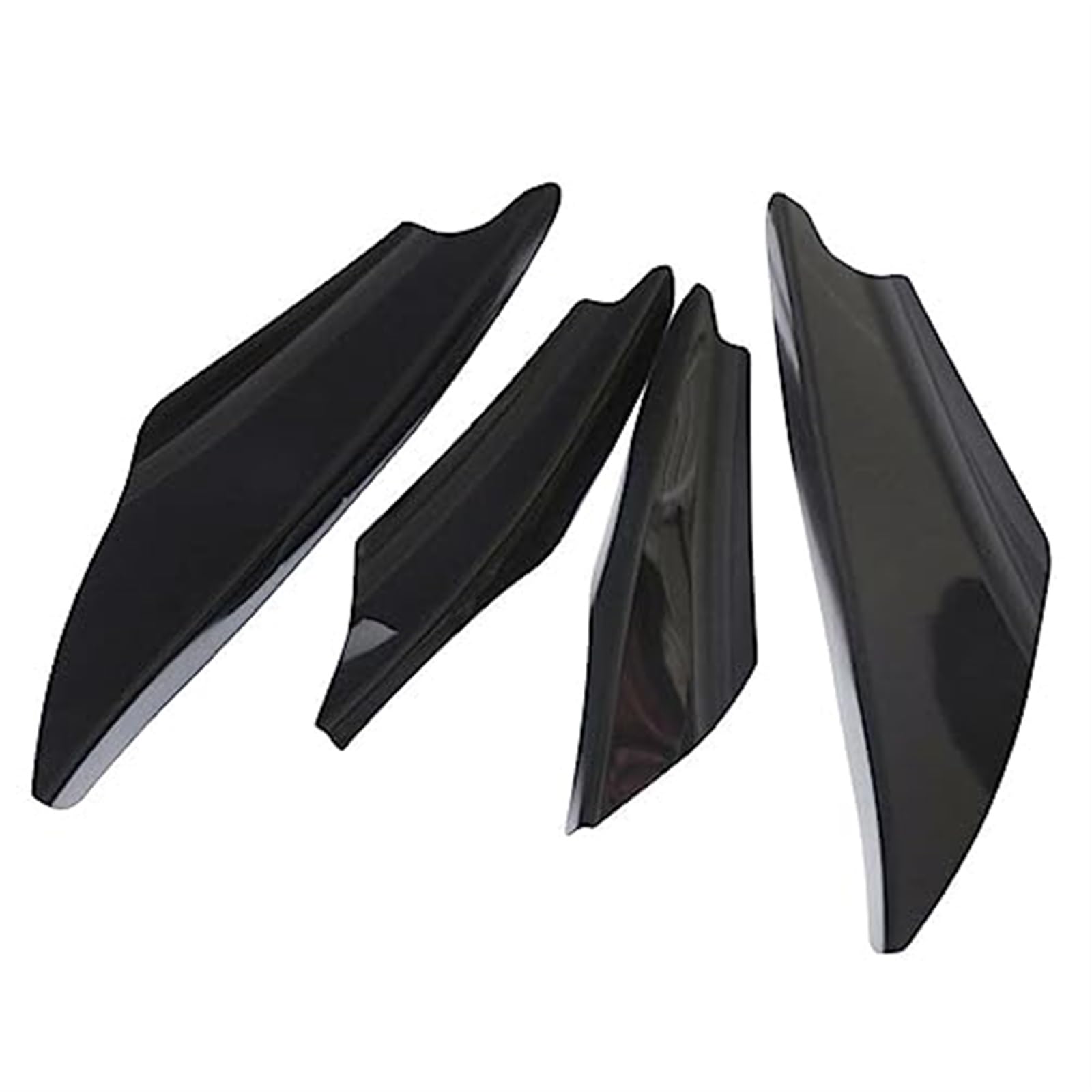 HUVNEXA Frontstoßstangensplitter Canard Diffusor Fin Valence Spoiler Body Kit, for Mitsubishi, Lancer EVO 2008-2017 Autozubehör Frontspoiler Diffusor für die vordere Stoßstange(Black Black) von HUVNEXA