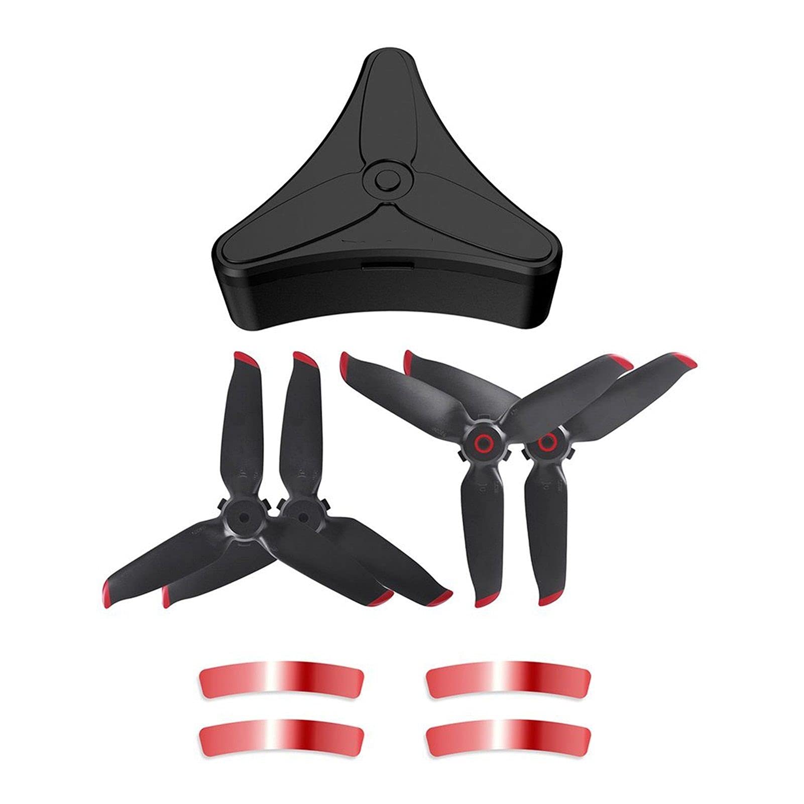 HUVNEXA Geschenkaufkleber Propellerzubehör Spitze Schnellverschluss Leichte ABS-Propeller, for DJI, FPV-Drohne 5328S Drohnenpropeller(4pcs red Box) von HUVNEXA