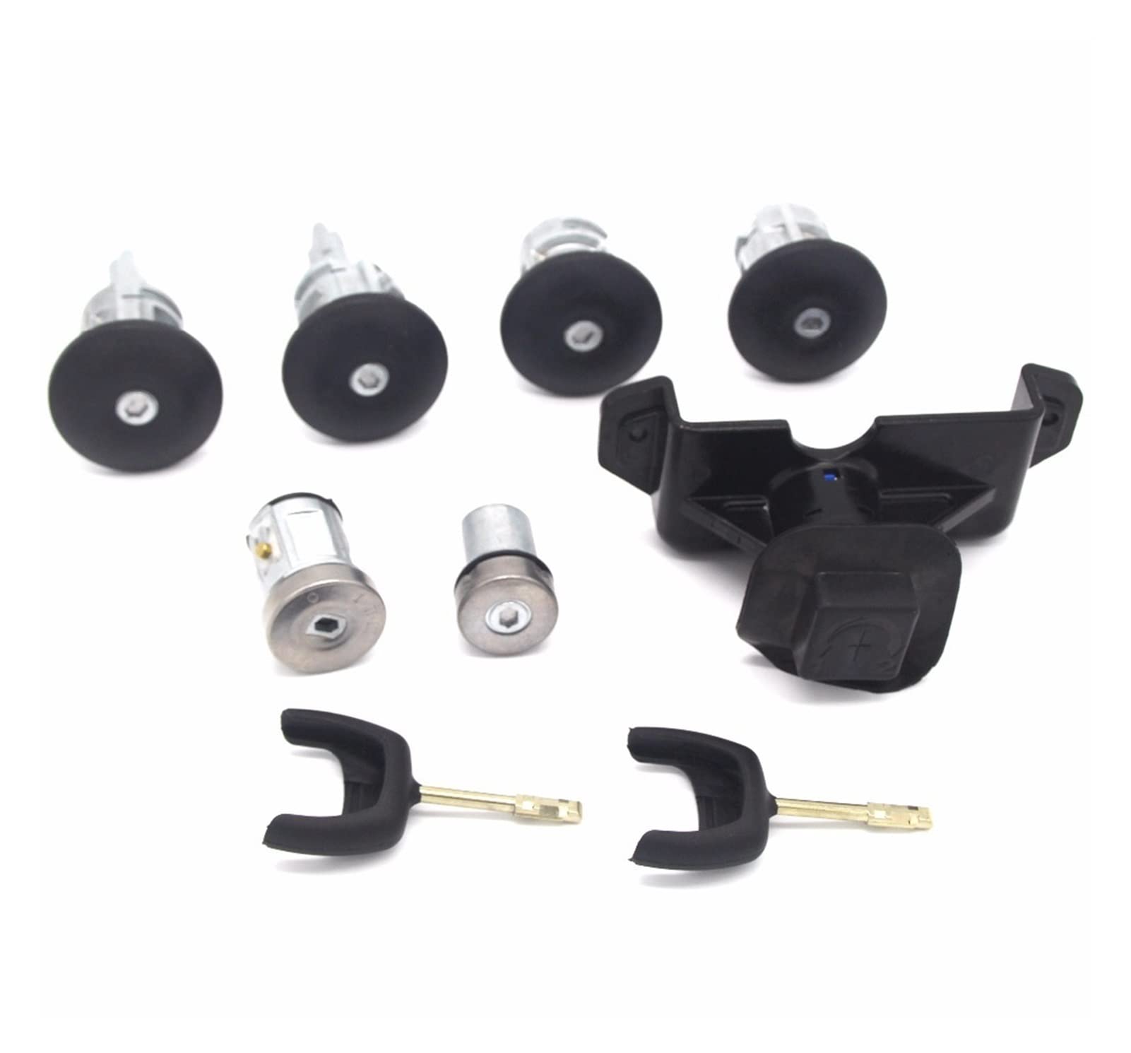 HUVNEXA KOMPLETTES Schloss-Set ZÜNDSCHALTER Links RECHTS TÜRSCHLOSS STAMMSCHLOSS, for Ford, Transit MK7 2006-2014 6C1AV22050XB 4874508 4874507 Türschloss-Zylinder-Set von HUVNEXA