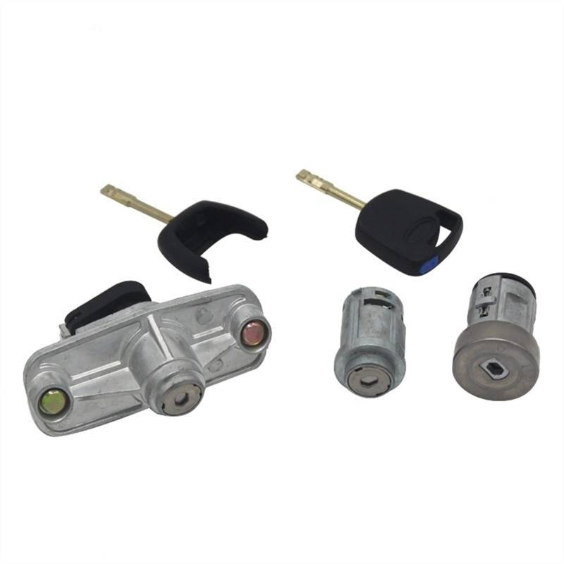 HUVNEXA KOMPLETTES Schloss-Set ZÜNDSCHALTER TÜRSCHLOSS STAMMSCHLOSS, for Ford, for Mondeo, 2001-2007 LK1S71F22050AA Türschloss-Zylinder-Set(Mondeo Set-3pcs) von HUVNEXA