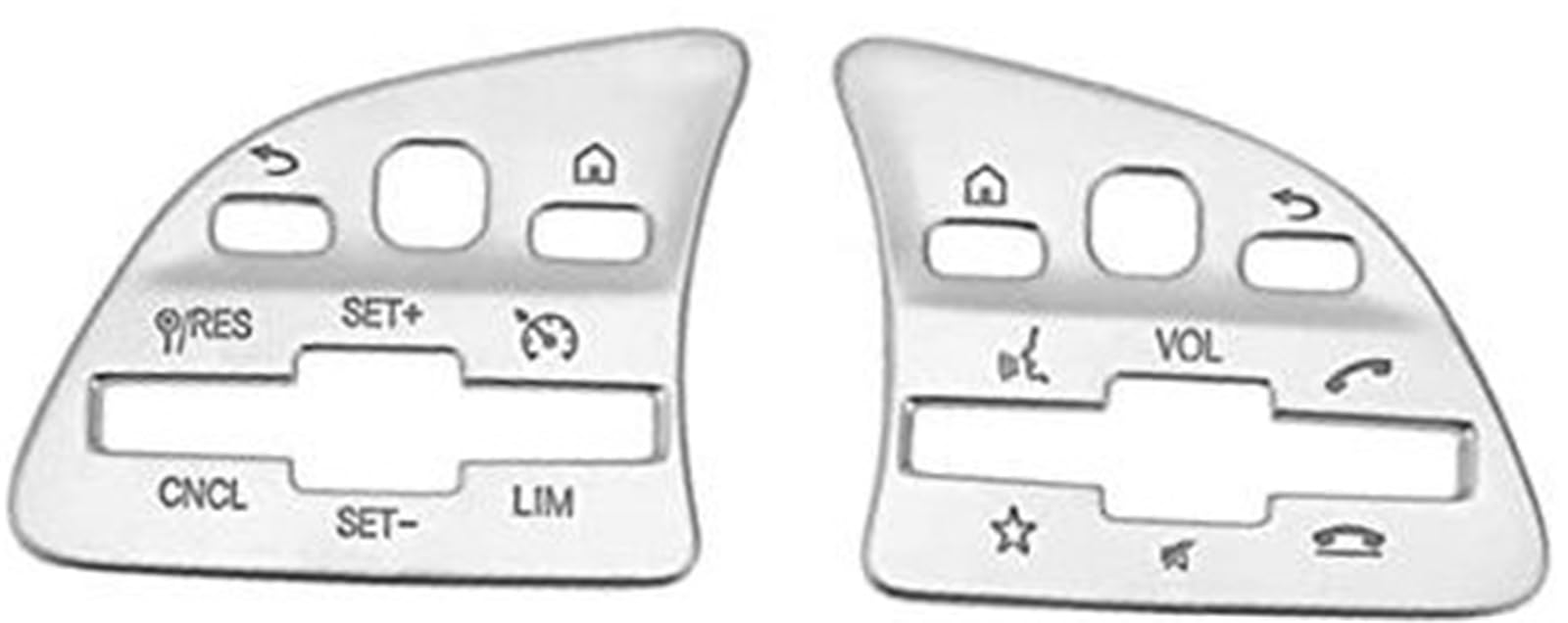 HUVNEXA Knopfaufkleber, for Mercedes, for Benz, for GLB-Klasse X247 2020 2021, LHD, Auto-Lenkrad-Knopfschalter, Pailletten-Aufkleber, Rahmenabdeckung, Reparaturaufkleber Steuertaste am Lenkrad von HUVNEXA