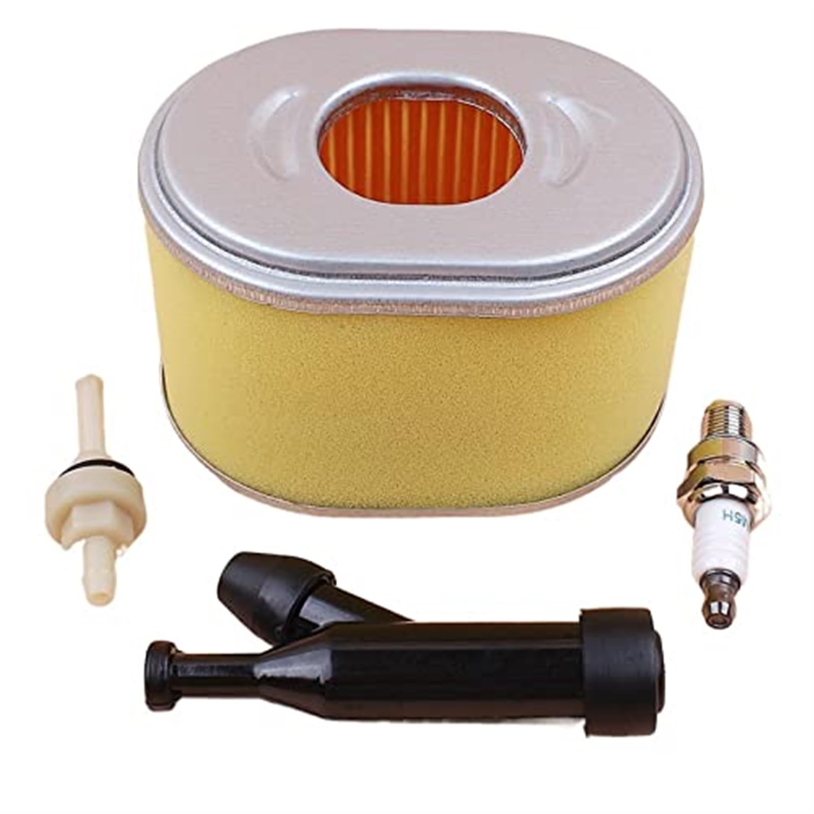 HUVNEXA Luftfilter Zündkerzenstecker Filter Tune Up Kit, for GX140 GX160 GX200 17210-ZE1-822 17210-ZE1-505 5,5-6,5 PS Gasmotor Rasenmäherfilter von HUVNEXA