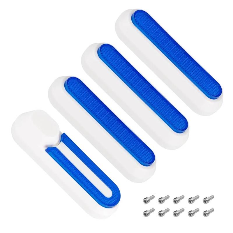 HUVNEXA Neue Radabdeckung, Radkappe, Schutzschalen, reflektierende Aufkleber for Elektroroller, for Xiaomi, Mi 1S Pro 2 M365 Scooter-Zubehör Reflektierende Radkappenabdeckung(White Blue) von HUVNEXA