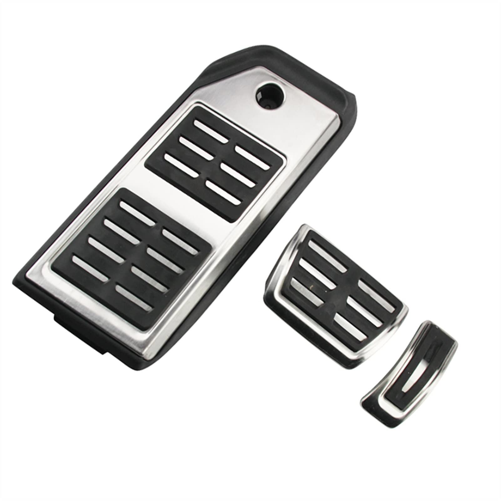 HUVNEXA Pedal, for Porsche, for Cayenne, 2018 2019 2020 LHD Kraftstoffbremse Fußstütze at Pedale Platte Gaspedal Bremspedalauflagen Fußpedalabdeckung fürs Auto(3PCS) von HUVNEXA