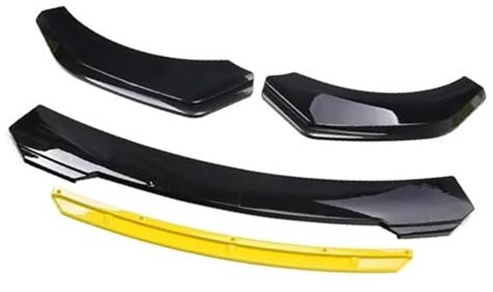 HUVNEXA Protector Auto Frontstoßstange Lip Body Kit Spoiler Zierstreifen Stoßstange Canard Lip Splitter Außenteile, for Jetta, Spoiler Diffusor für die vordere Stoßstange(Black Bright Black Yellow) von HUVNEXA