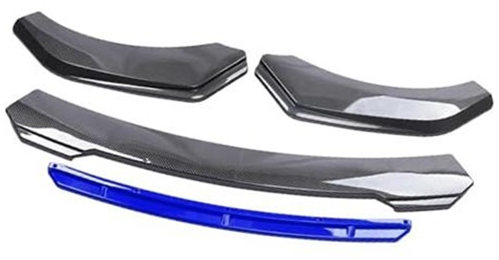 HUVNEXA Protector Auto Frontstoßstange Lip Body Kit Spoiler Zierstreifen Stoßstange Canard Lip Splitter Außenteile, for Jetta, Spoiler Diffusor für die vordere Stoßstange(Black Carbon Blue) von HUVNEXA