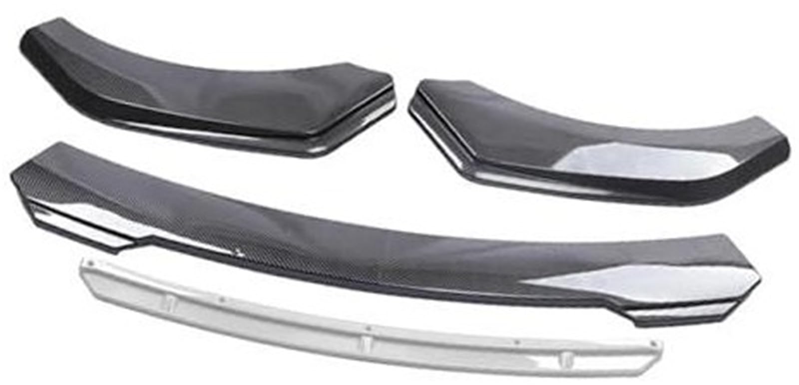 HUVNEXA Protector Auto Frontstoßstange Lip Body Kit Spoiler Zierstreifen Stoßstange Canard Lip Splitter Außenteile, for Lexus, Spoiler Diffusor für die vordere Stoßstange(Black Carbon White) von HUVNEXA