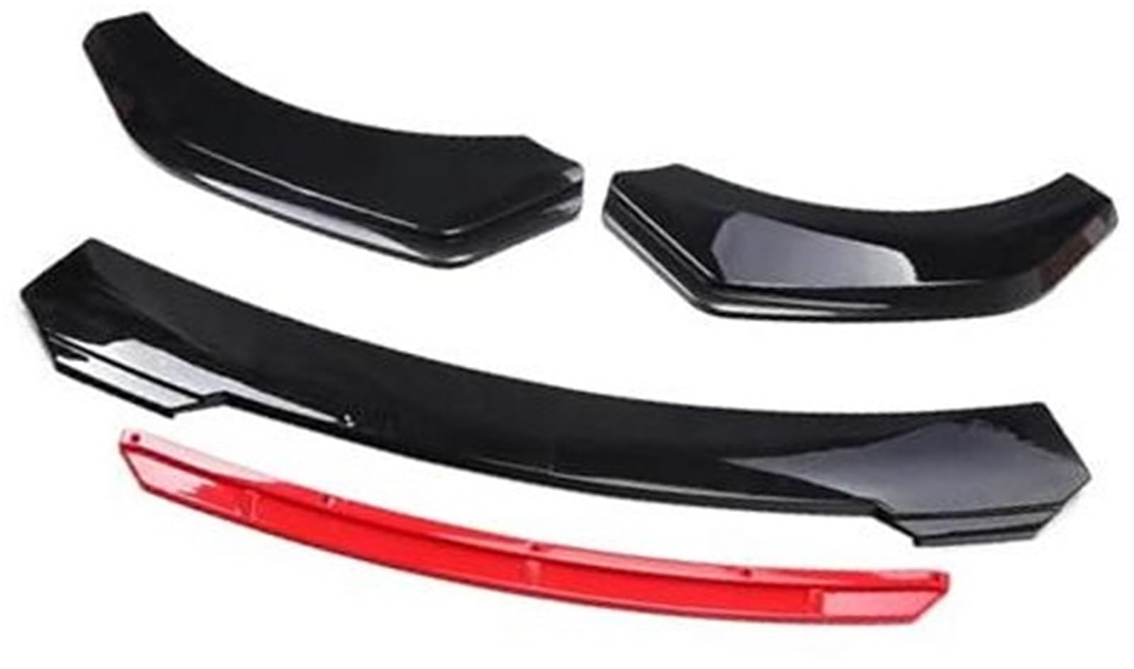 HUVNEXA Protector Auto Frontstoßstange Lip Body Kit Spoiler Zierstreifen Stoßstange Canard Lip Splitter Außenteile, for Mazda, Spoiler Diffusor für die vordere Stoßstange(Black Bright Black Red) von HUVNEXA