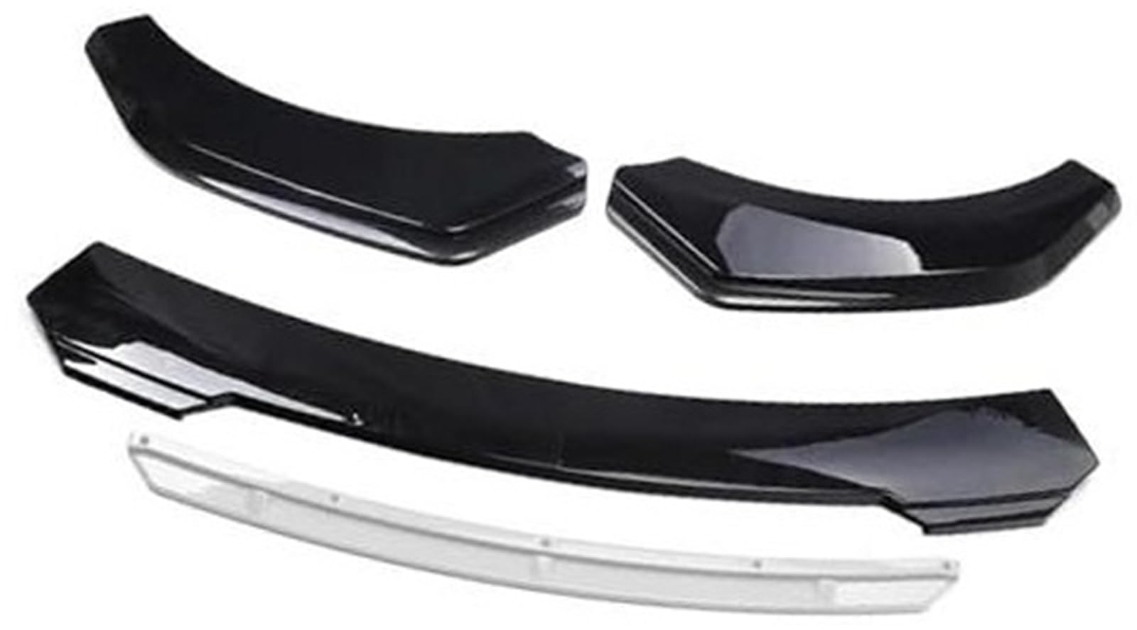 HUVNEXA Protector Auto Frontstoßstange Lip Body Kit Spoiler Zierstreifen Stoßstange Canard Lip Splitter Außenteile, for Subaru, Spoiler Diffusor für die vordere Stoßstange(Black Bright Black White) von HUVNEXA