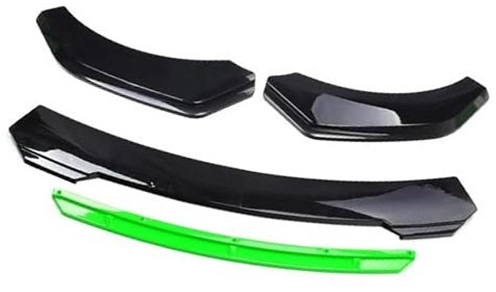 HUVNEXA Protector Auto Frontstoßstange Lip Body Kit Spoiler Zierstreifen Stoßstange Canard Lip Splitter Außenteile, for Subaru, Spoiler Diffusor für die vordere Stoßstange(Black Bright Black Green) von HUVNEXA