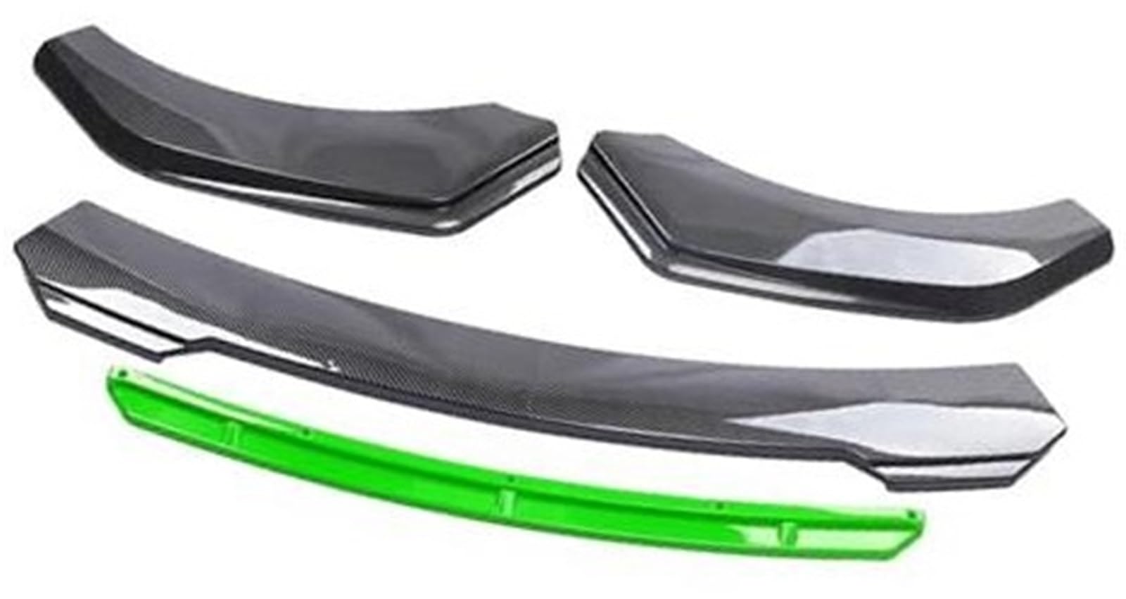 HUVNEXA Protector Auto Frontstoßstange Lip Body Kit Spoiler Zierstreifen Stoßstange Canard Lip Splitter Außenteile, for Subaru, Spoiler Diffusor für die vordere Stoßstange(Black Carbon Green) von HUVNEXA