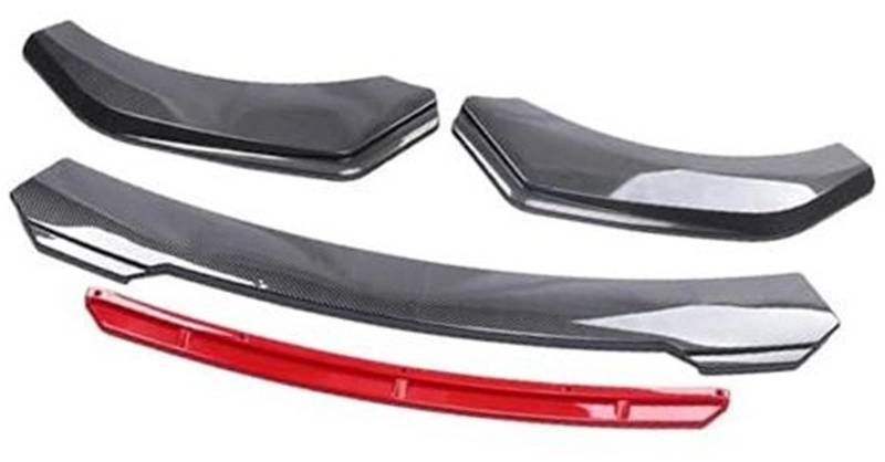 HUVNEXA Protector Auto Frontstoßstange Lip Body Kit Spoiler Zierstreifen Stoßstange Canard Lip Splitter Außenteile, for Subaru, Spoiler Diffusor für die vordere Stoßstange(Black Carbon Red) von HUVNEXA