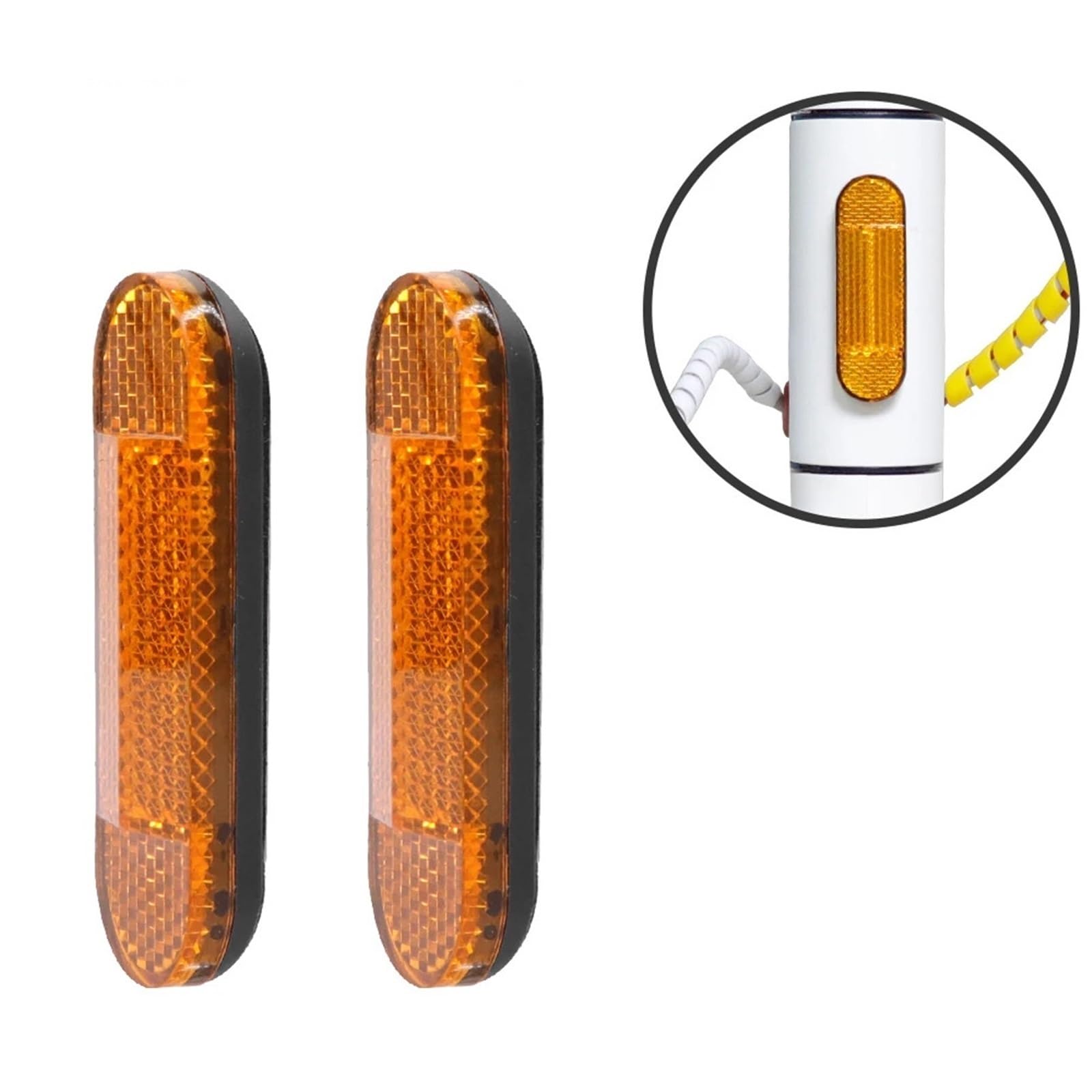 HUVNEXA Radkappen, Radkappen, Schutzschalen, reflektierende Aufkleber, for Xiaomi, 3 Elektroroller Pro 2 M365 Pro 1S, Rollerzubehör Roller-Sicherheitsreflektor(2pcs) von HUVNEXA