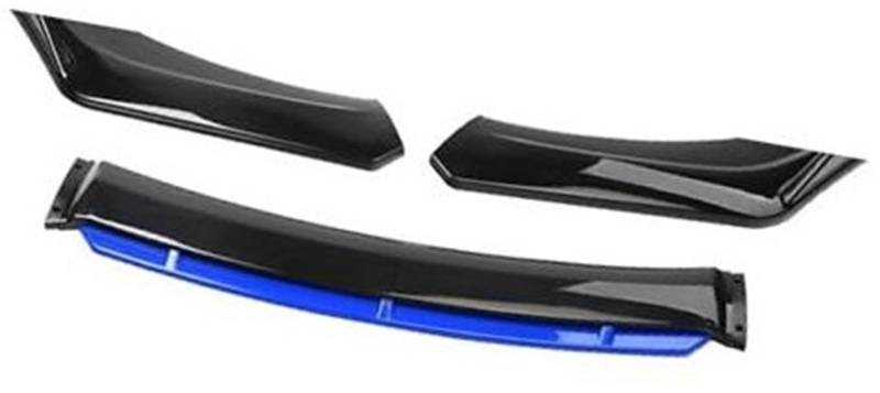 HUVNEXA Schutz Auto Frontstoßstange Lip Spoiler Body Kit Zierstreifen Stoßstange Canard Lip Splitter Limousine Breite unter 176 cm Spoiler Diffusor für die vordere Stoßstange(Black Black Blue) von HUVNEXA