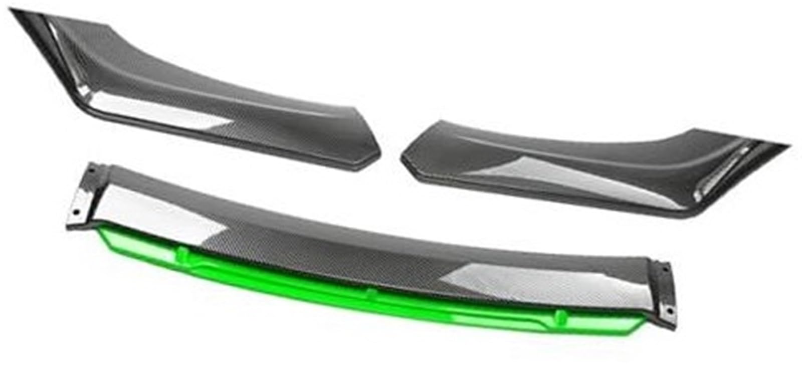 HUVNEXA Schutz Auto Frontstoßstange Lip Spoiler Body Kit Zierstreifen Stoßstange Canard Lip Splitter Limousine Breite unter 176 cm Spoiler Diffusor für die vordere Stoßstange(Black Carbon Green) von HUVNEXA