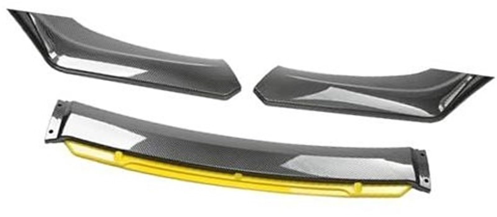 HUVNEXA Schutz Auto Frontstoßstange Lip Spoiler Body Kit Zierstreifen Stoßstange Canard Lip Splitter Limousine Breite unter 176 cm Spoiler Diffusor für die vordere Stoßstange(Black Carbon Yellow) von HUVNEXA