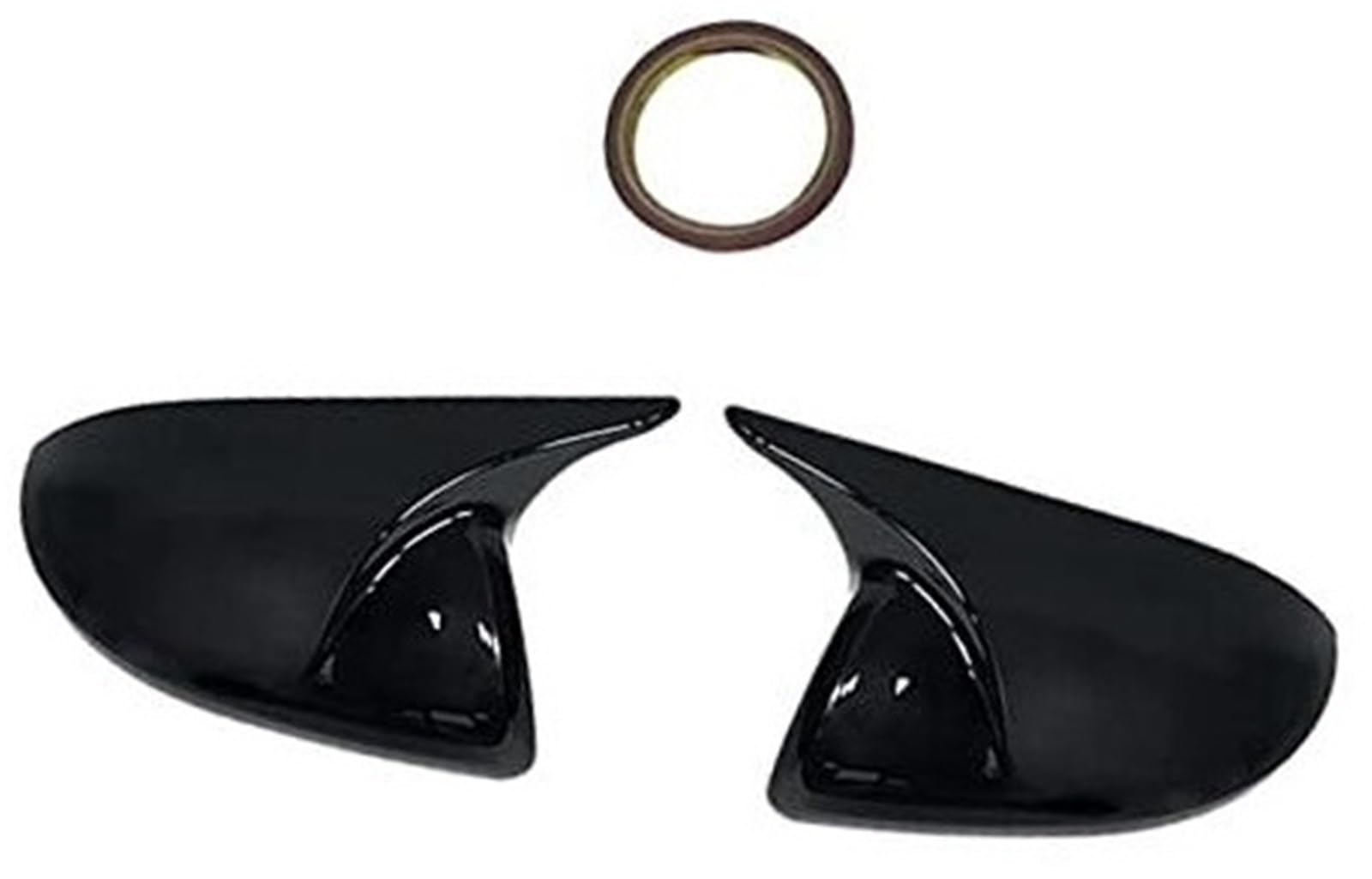 HUVNEXA Seitenrückspiegelabdeckung, for Mazda, 2, for Mazda, 3 1.6 Außenspiegelkappe mit lackierter Farbe Auto-Außenspiegelabdeckungen(Black Bright Black) von HUVNEXA