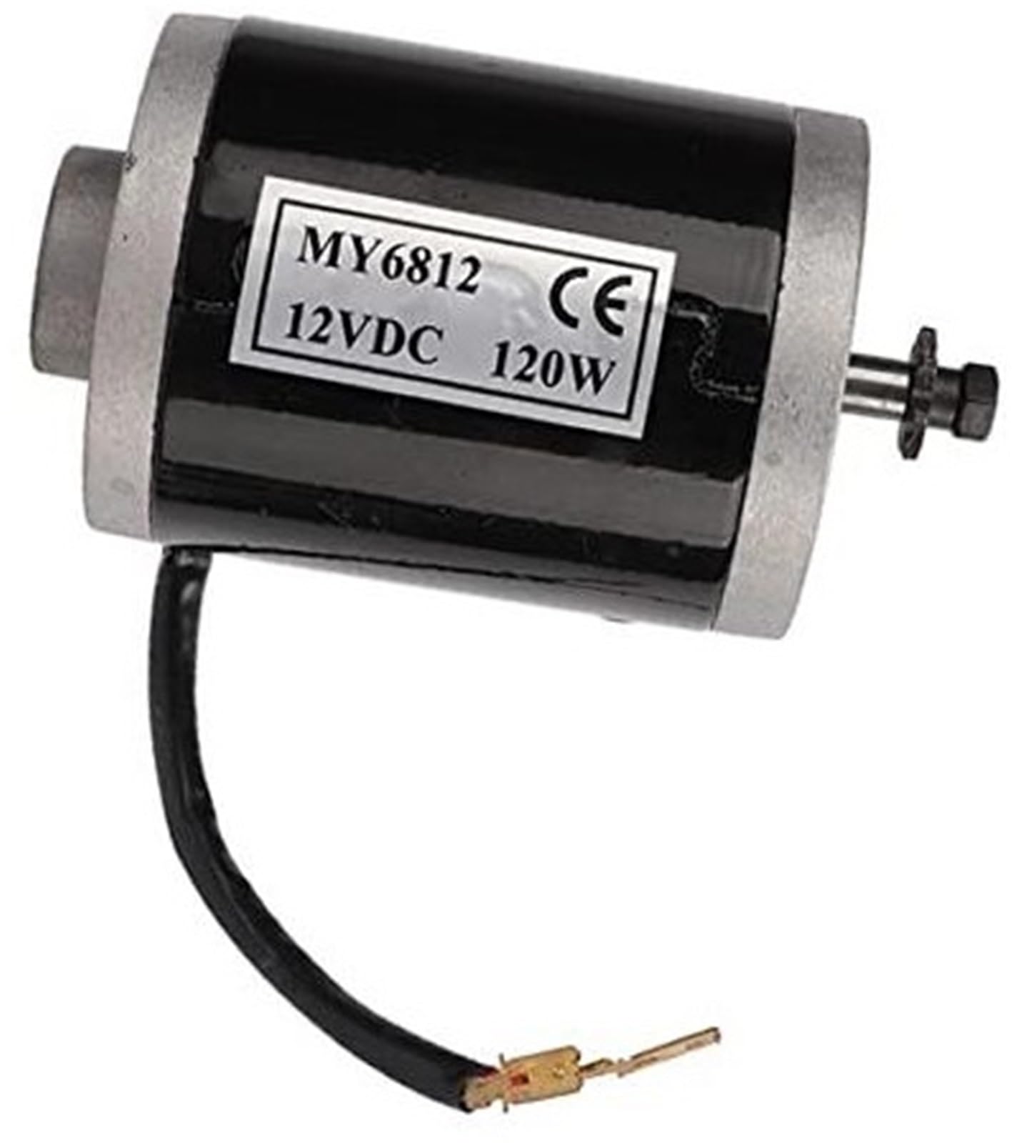 HUVNEXA Topyond 12 V 120 W Bürsten-Gleichstrommotor mit Metallriemenscheibe, Aluminiumdesign, Hochgeschwindigkeits- und Torsionsbürstenmotor, for Elektroroller, Fahrräder und Dreiräder Nabenmotor für von HUVNEXA