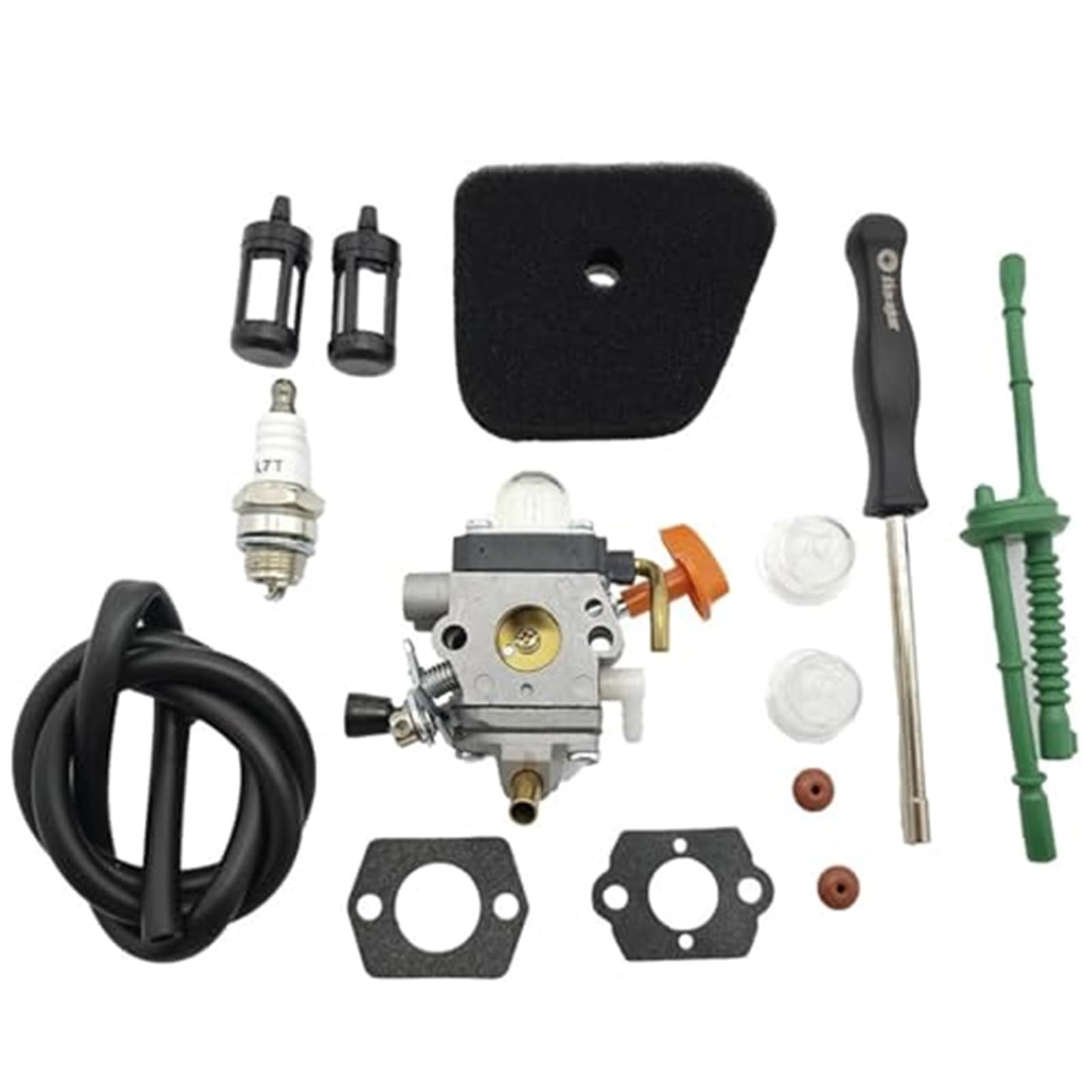 HUVNEXA Vergaser-Kit, for STIHL, FS90R FS90 FS110R FS130R FS100 KM130R KM90R FS100RX KM110R HT100 HT101 Trimmer Weed Eater C1Q-S174 Vergaser Vergaser-Kit(Black 1 Set) von HUVNEXA