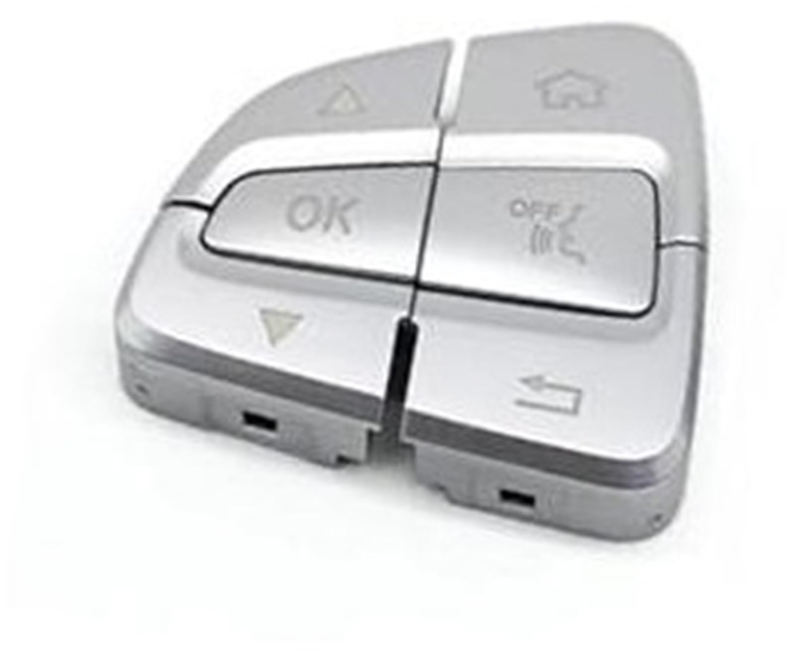 HUVNEXA W205 W253 Auto-Multifunktions-Lenkradschalter-Steuertastenabdeckung, for Mercedes-Benz C GLC-Klasse 0999050300 Lenkradsteuerungsschalter(Sliver) von HUVNEXA