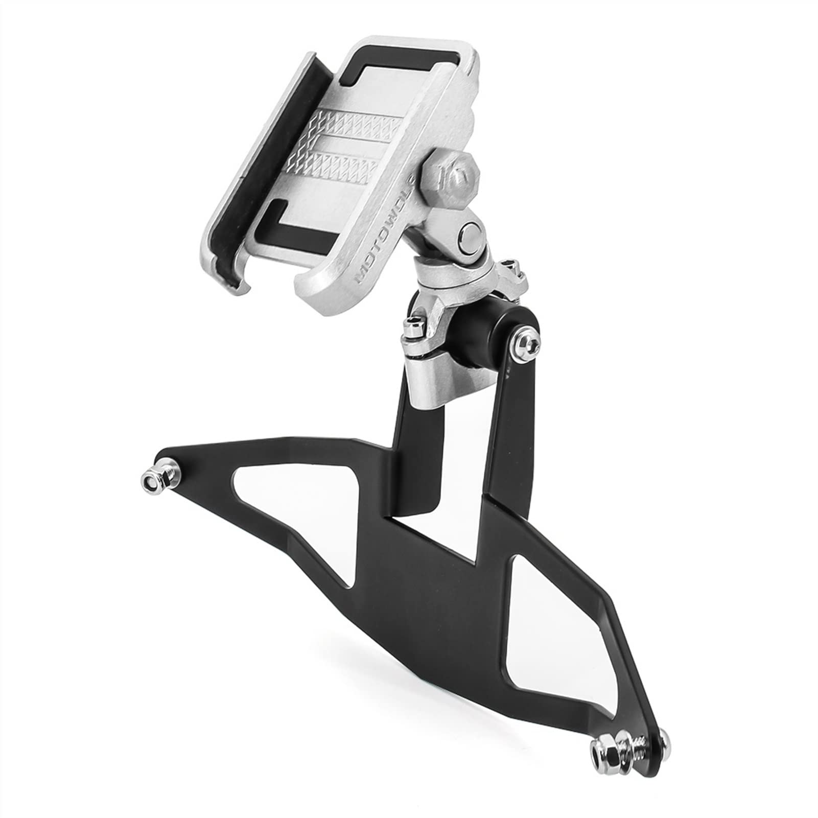 HUVNEXA Windschutzscheibenhalterung, Navigationshalterung, GPS-Smartphonehalter, Motorrad, for VFR1200X Crosstourer 2012-2017 2016 2015 2014 Motorrad-Handyhalter(Silver Combination A) von HUVNEXA