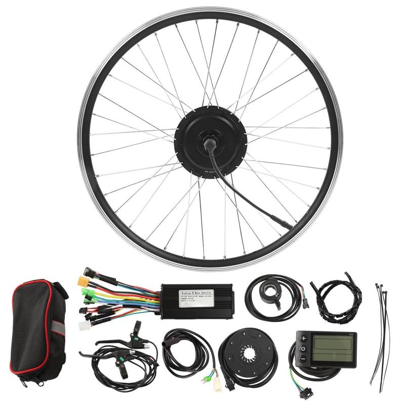 HUVNEXA for 26 Zoll 500 W Elektro-Fahrradmotor, bürstenloser, getriebeloser Bausatz, E-Bike-Nabenumbausatz, LCD-S866-Anzeige, Frontantriebsgetriebe Elektroroller-Armaturenbrett von HUVNEXA