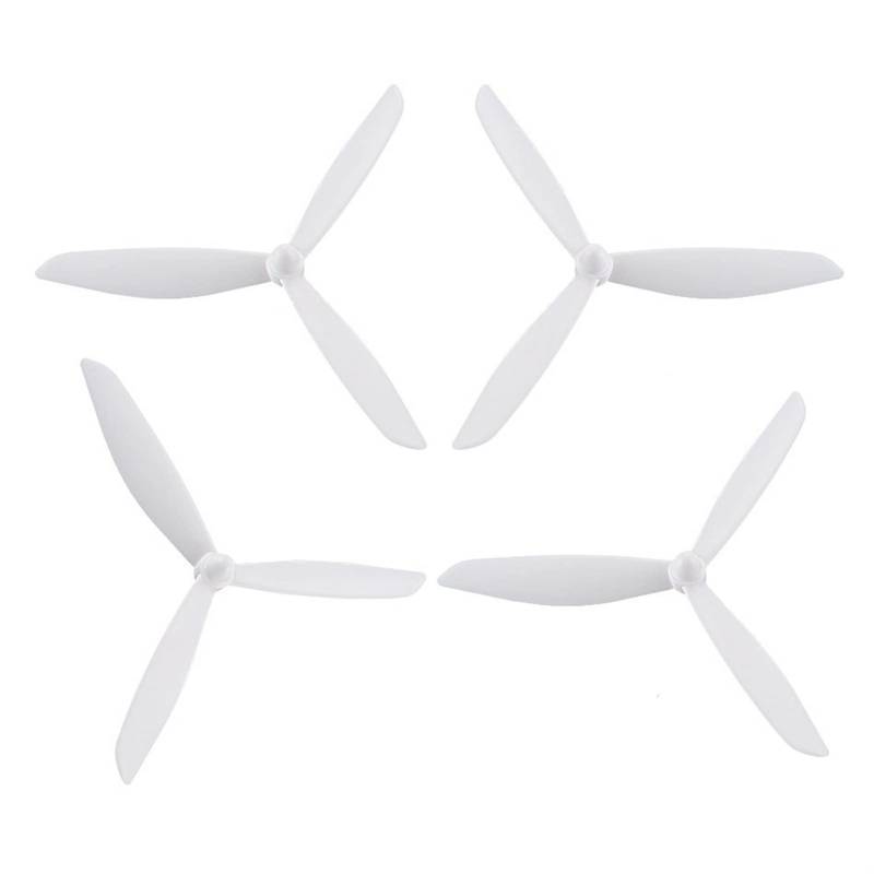 HUVNEXA for Bayang X16 X21 Fernbedienung Quadrocopter Ersatzteile Upgrade Dreieck Klinge Schwarz Weiß 20 Stück 1pack Drohnenpropeller(White) von HUVNEXA