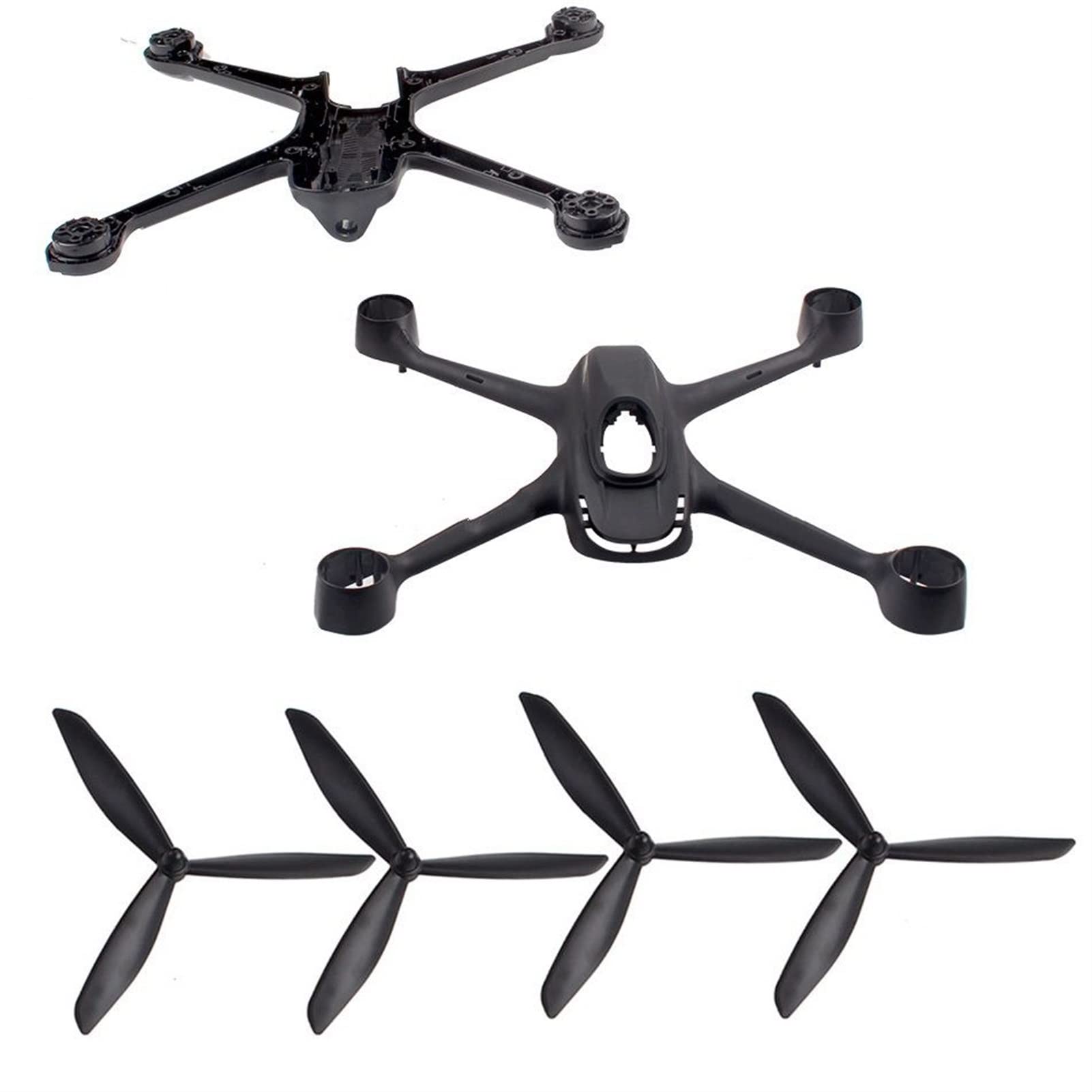 HUVNEXA for H501S X4 RC Quadcopter Flugzeugkörperteile Dreieck Klinge Fernbedienung Flugzeugkörperteile Drohnenpropeller(Black) von HUVNEXA